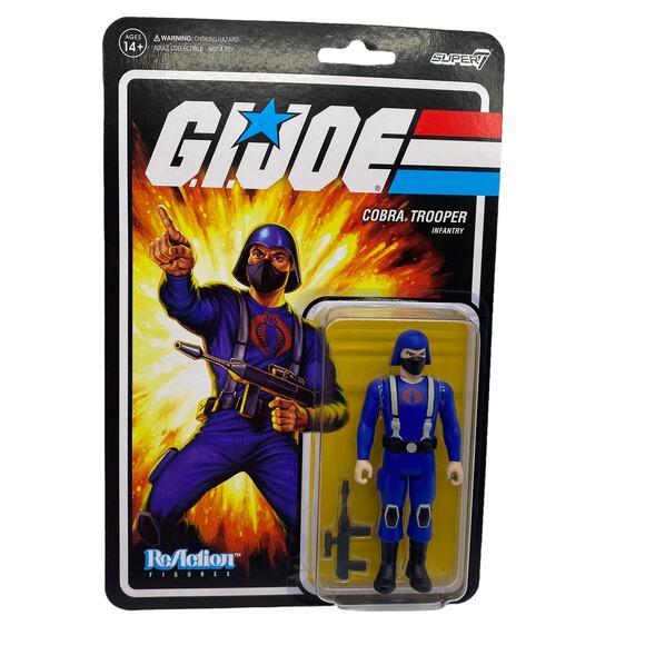 G.I. Joe Cobra Trooper Infantry Reaction Figures Super 7 Hasbro 2021 New Sealed - Picture 1 of 4